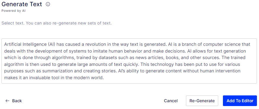 Generate AI content – Support Help Center Generate AI content – Support Help Center