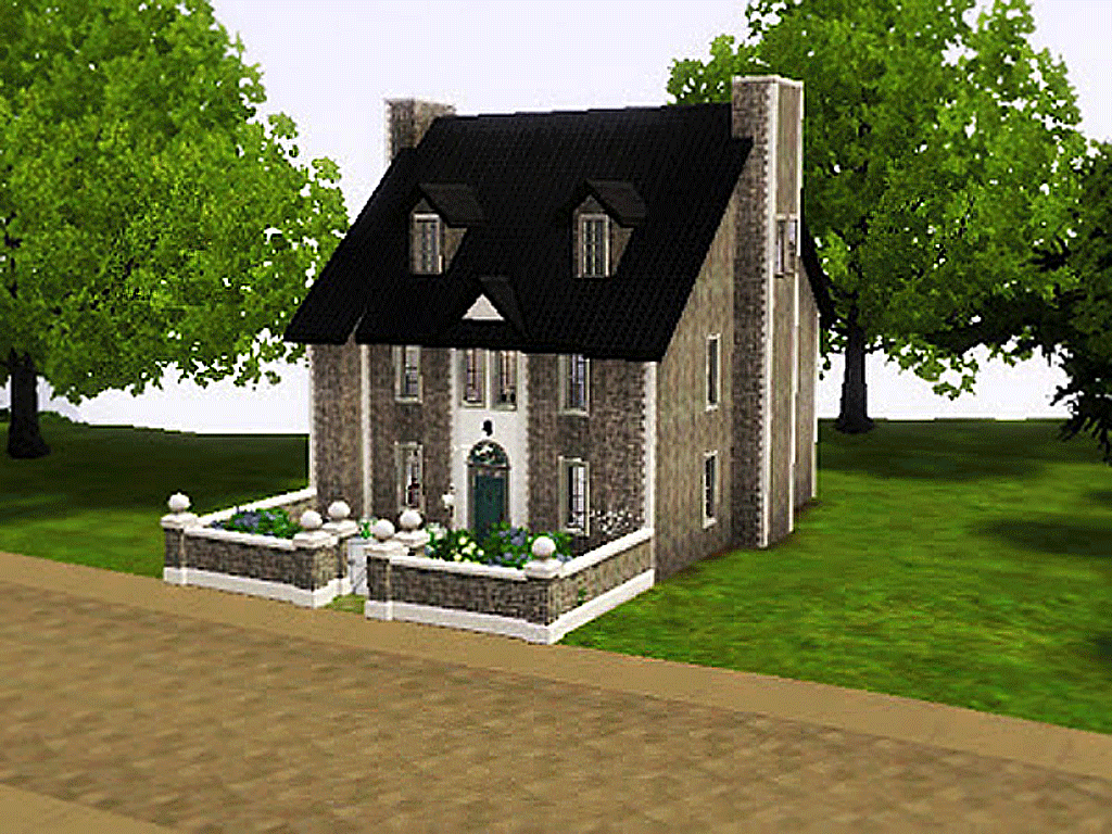 Sims 3 - Cute Stone House by SimsRepublic on DeviantArt